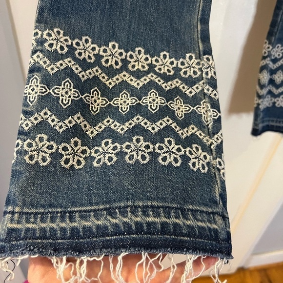 Derek Lam 10 Crosby Jane Embroidered Ankle Jeans 28 - Picture 10 of 16